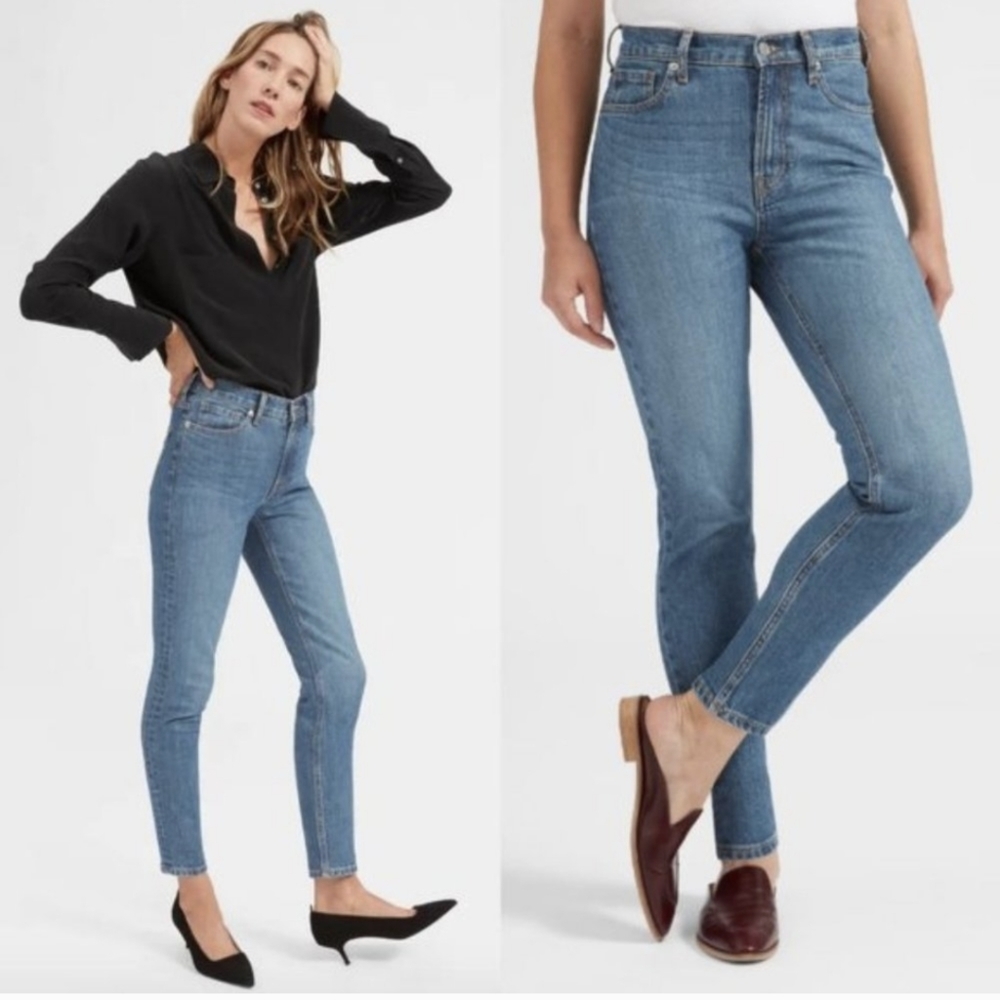 Everlane Light Blue Ankle Crop Slim Jeans